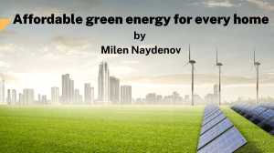 Affordable green energy for every home