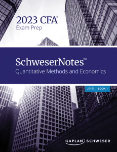 CFA Level I: Quantitative Methods & Economics - SchweserNotes