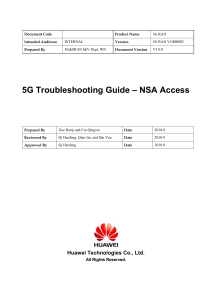 5G RAN3.0 Troubleshooting Guide NSA Access 20191024