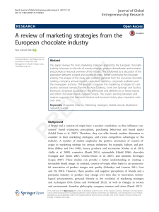 A review of the marketing strategy from the European chocolate industry