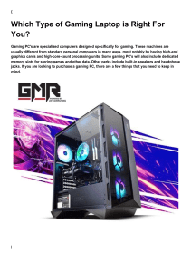 Gaming PC vs Workstation: Choosing the Right Computer