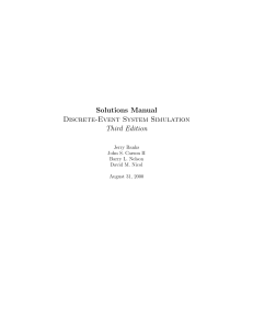 Solution Manual to Discrete-Event System Simulation Third Edition