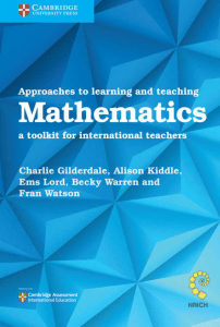 Approaches to learning and teaching Mathematics