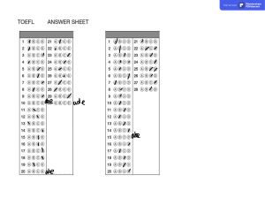 TOEFL OMR 카드 (1)