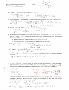 Rotational Kinematics Worksheet: Physics Problems