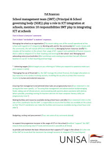 SMT Responsibilities in ICT Integration at Schools