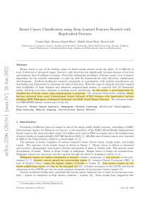 Breast Cancer Classification using Deep Learned Features Boosted with Handcrafted Features