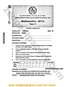 g9 mathematics p2 2019