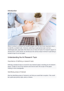 How to specify topic for art research