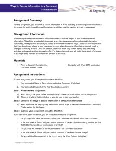 Hands-on Assignment-Ways to Secure Information in a Document-Student Guide (1)
