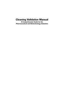 Cleaning Validation Manual: Pharma & Biotech