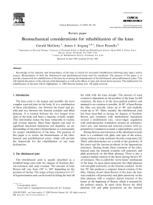 biomechanical considerrations for rehabilitation of the knee