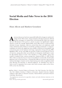 social media nad fake news in the 2016