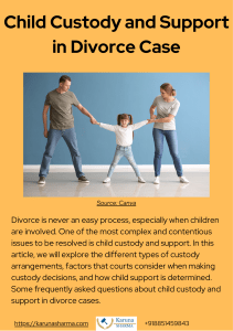 Child Custody and Support in Indian Divorce Case