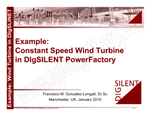 Constant Speed Wind Turbine Model in DIgSILENT PowerFactory