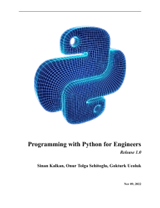 Programming with Pyhton for Engineers