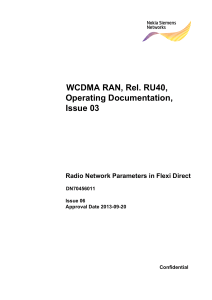 WCDMA RAN Rel RU40 Operating Documentati