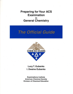 Lucy T Eubanks - Preparing for Your ACS Examination in General Chemistry  The Official Guide Edition  First-American Chemical Society, Division of Chemical Ed (1998)