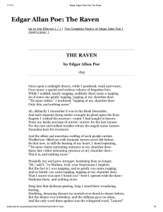 7 The Raven by Edgar Allen Poe