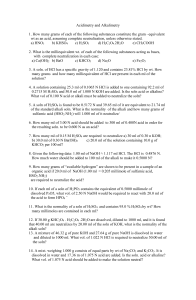 Anal Chem  -acidimetry and Alkalimetry