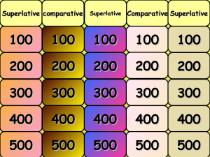 comparative and superlative quiz pp class