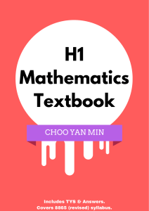 H1 Mathematics Textbook (Choo Yan Min)