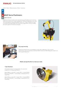 Servo positioners for robots - Fanuc