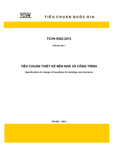 TCVN 9362:2012 Foundation Design Standard