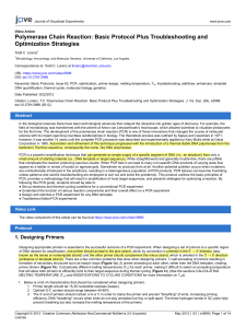 jove-protocol-3998-polymerase-chain-reaction-basic-protocol-plus-troubleshooting