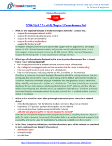 CCNA 3  Exam Answers Full