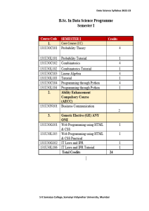 Data Science Sem I 2022-23