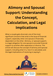 Alimony and Spousal Support Understanding the Concept, Calculation, and Legal Implications