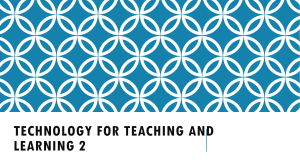 technology for teaching and learning 2-FIL 200
