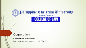 Corporation Law Review: Definitions & Classifications