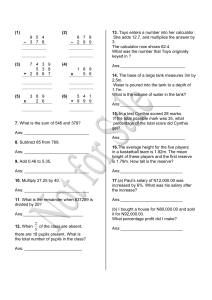 LOYOLA JESUIT ABUJA PAST QUESTIONS PAPER