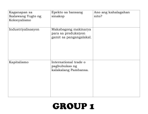 Kaganapan sa Ikalawang Yugto ng Kolonyalismo