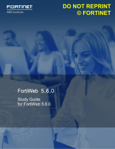 FortiWeb Study Guide-Online