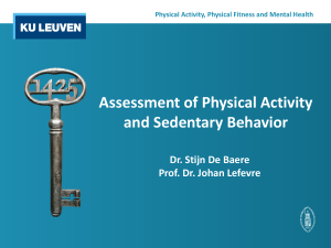 3. Assessment of PA and sedentary behavior 2017