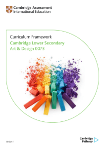 0073 Lower Secondary Art and Design Curriculum Framework 2019