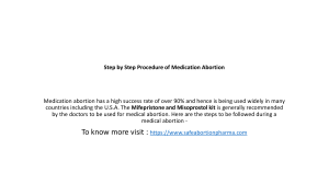 Step by Step Procedure of Medication Abortion
