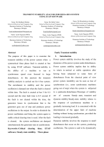 Transient Stability Analysis IEEE-6 Bus System