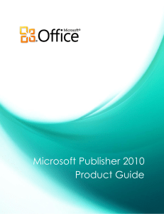 microsoft publisher 2010 product guide final