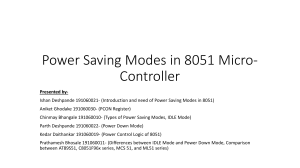 Grp 4 Power Saving Modes in 8051 Micro-Controller