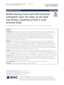 Mobile-Bearing Insert Rotation in TKA During Squatting