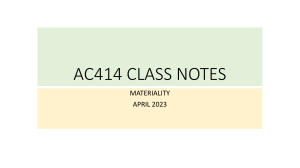 AC414 - 3a - MATERIALITY APRIL 2023