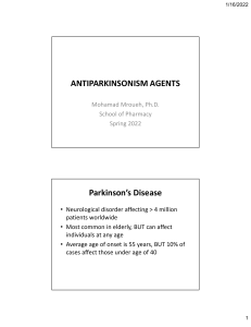 1 - Antiparkinsonism Agents