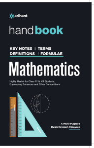 Handbook of Mathematics by Arihant