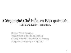 chapter 1 - milk characteristics