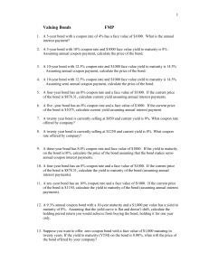 BONDS  and STOCK  -Questions