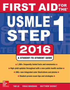 First Aid for the USMLE Step 1 2016